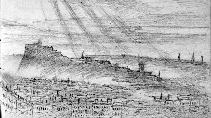 门德尔松：从亚瑟王座山俯瞰爱丁堡（1829）