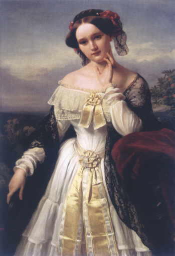 Portrait of Mathilde Wesendonck (1850) by Karl Ferdinand Sohn