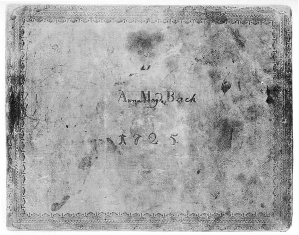 1725年笔记本的封面